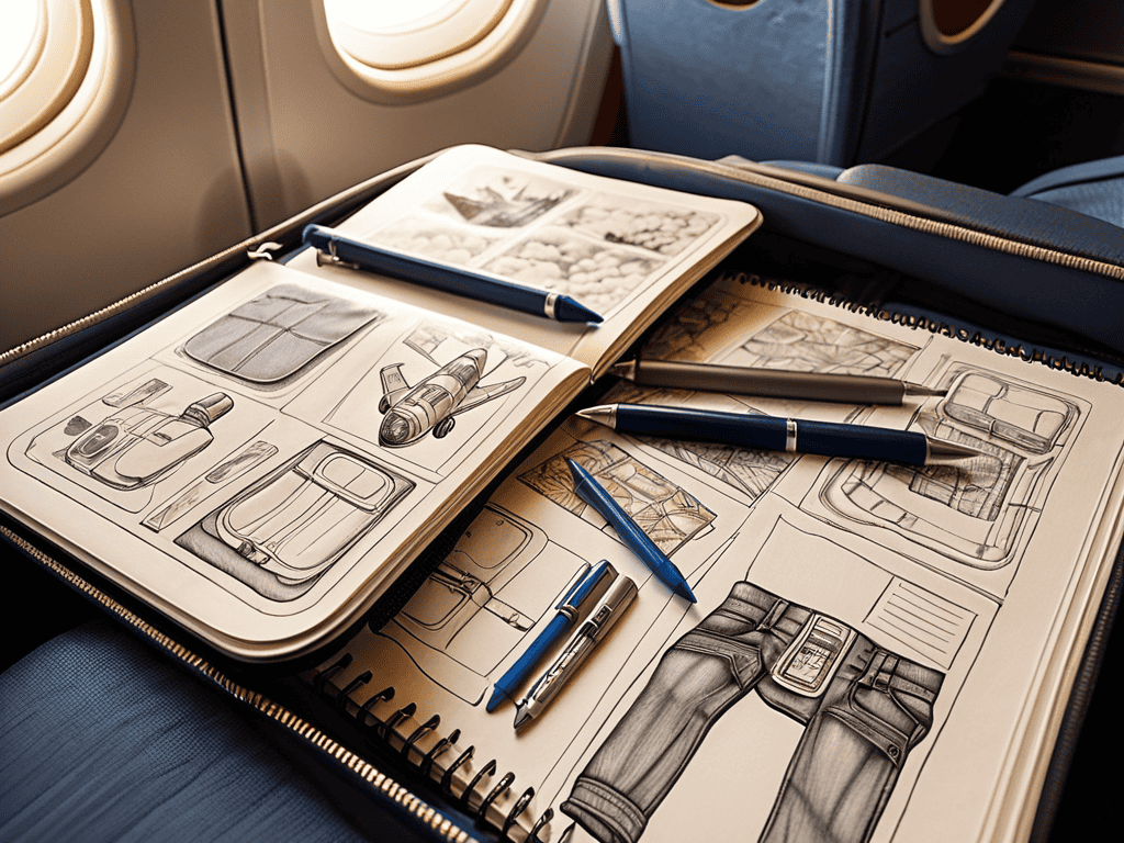 Your In-flight Survival Kit: 12 Essential Items for Your Personal Item Bag 9 Sketching Serenity in flight