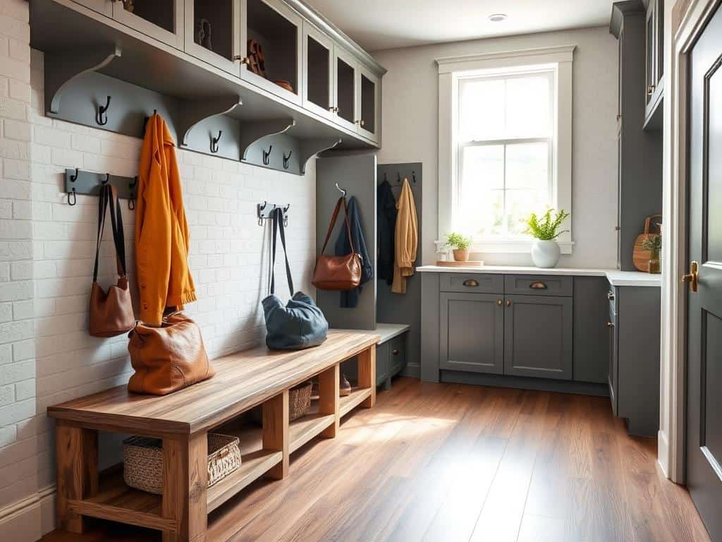 custom storage solutions in mudroom