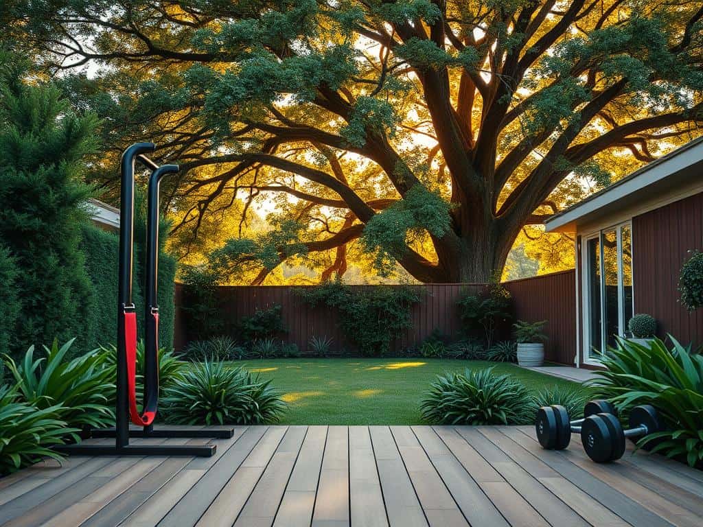 backyard workout area