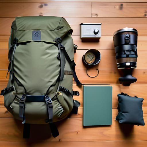 Organized hiking backpack, The Final Composition.