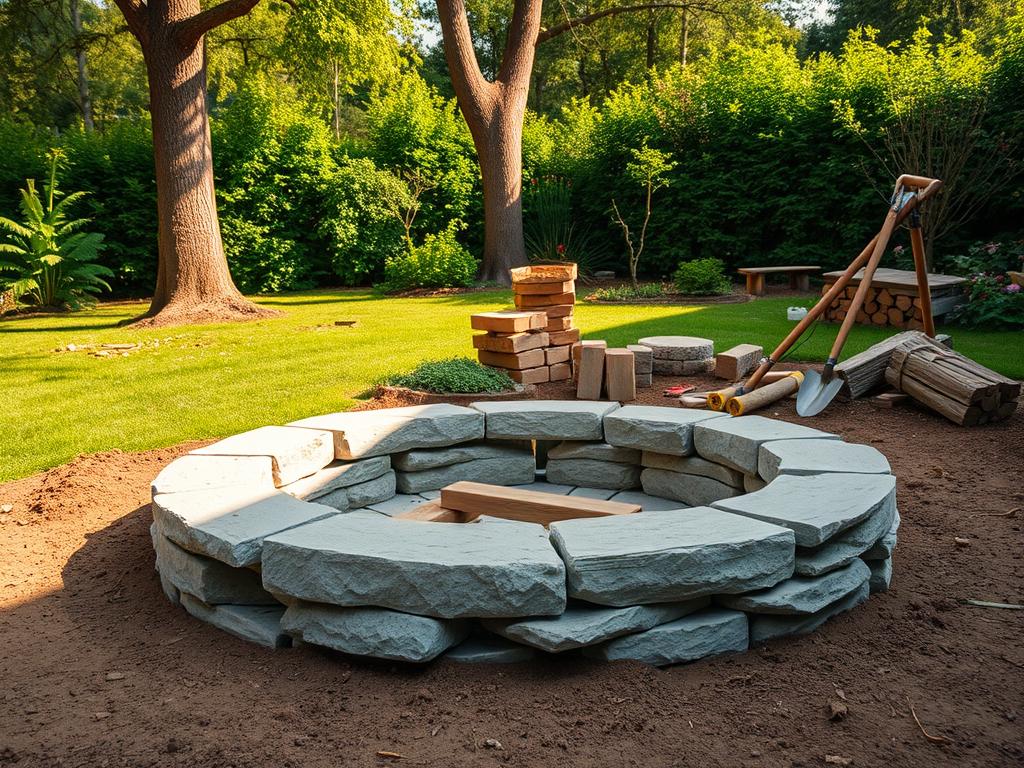 DIY fire pit construction DIY fire pit construction